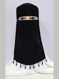 Saudi Style Fancy Katdana Niqab – Size 13 Length Premium Formal Fabric