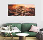 set of 3 Motivational sticky canvas frames for wall decore / sticky phototiles for office and home workplace