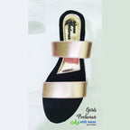 Ladies Casual & Party Wear Flat Slippers – Stylish Elastic Work Design | Comfortable Indoor & Outdoor Sandals for Women
