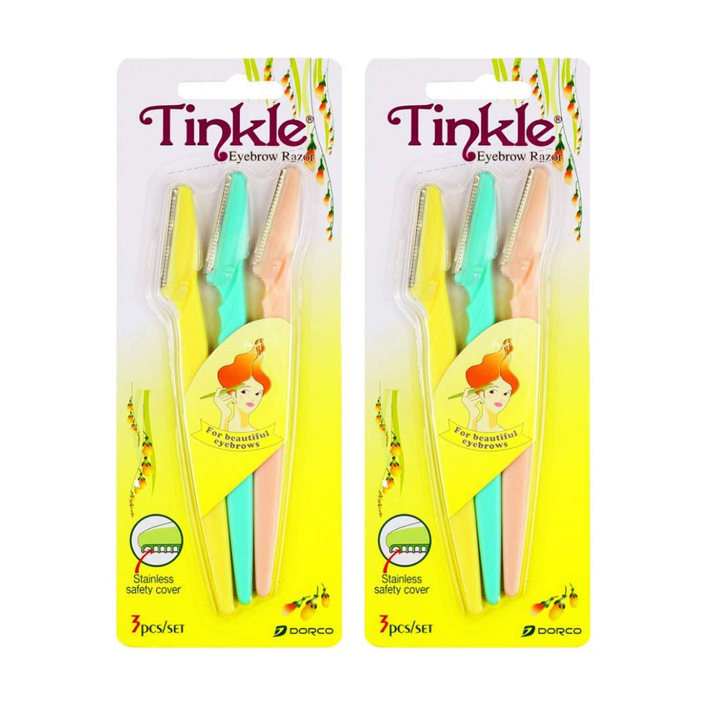 Pack of 3 Tinkle Eyebrow & Facial Hair Razor for Women