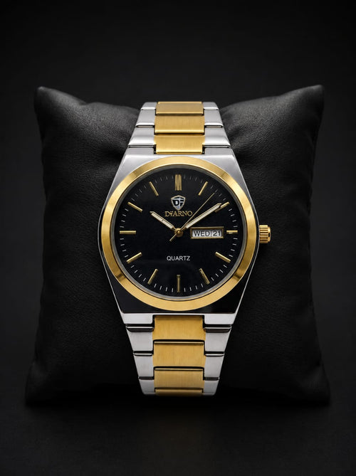 Dearno Premium Quartz Men's Watch Day And Date Display - Timepiece Designed For Wristwear And Daily Timekeeping Routine