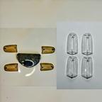 Indicator Cover & Backlight Cover for 70cc Bikes – Crystal White & Smog