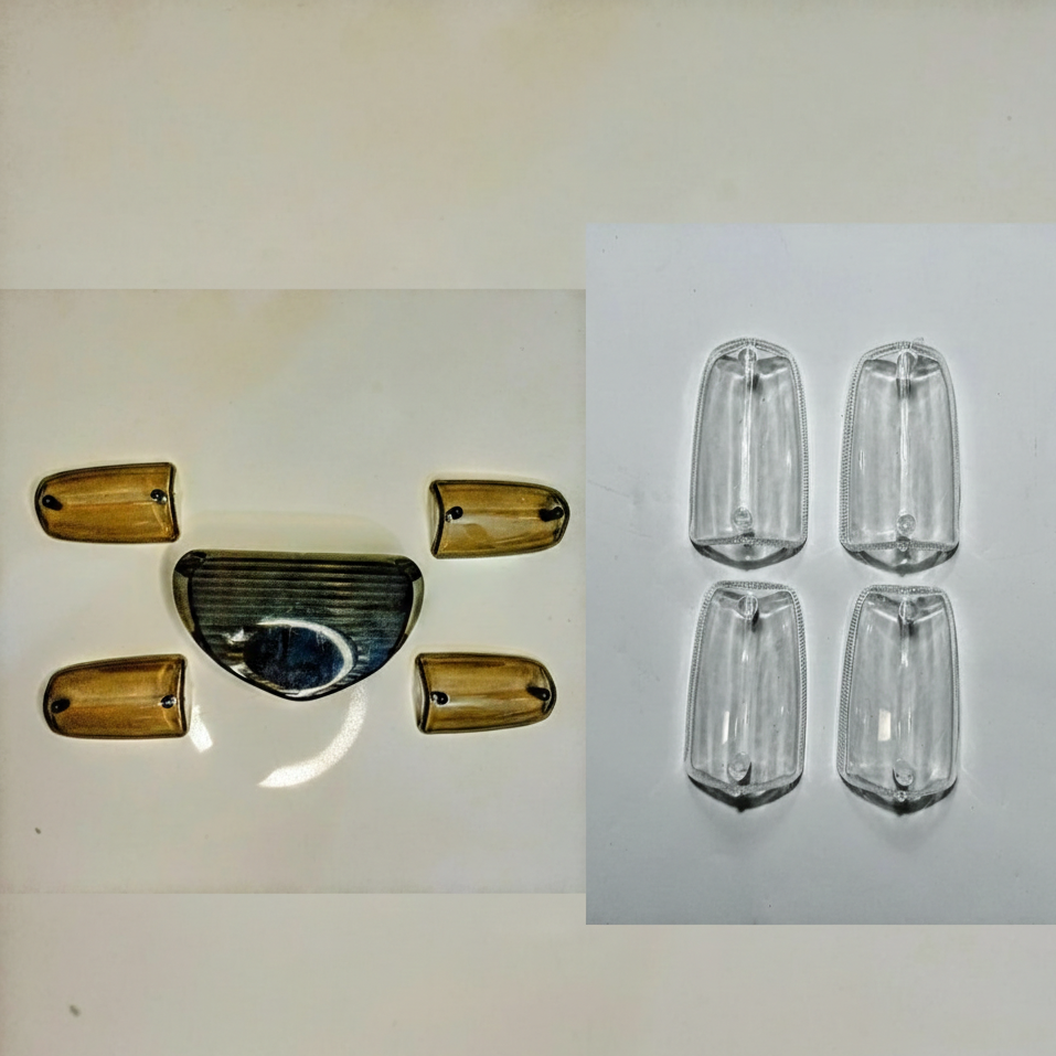 Indicator Cover & Backlight Cover for 70cc Bikes – Crystal White & Smog