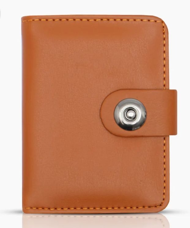 Men’s Premium Card Holder Wallet | Magnetic Button Small Wallet | 6 Card Slots & Cash Pocket