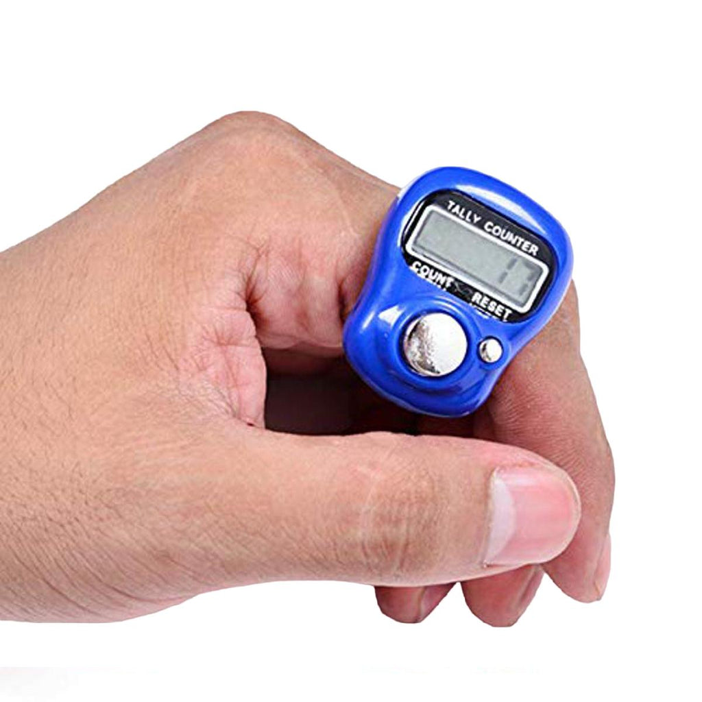 Digital Tasbeeh Finger Counter with LED Indicator, Reset Button & Ring Strap – SXH5136 (Random Color)