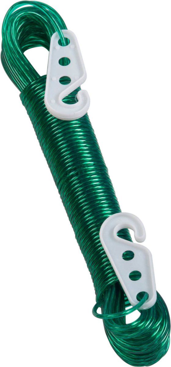 20M PVC Coated Metal Laundry Rope with Tensioner – Strong Outdoor Clothesline Wire (Random Color)