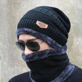 Head &amp; Neck Cap Beanies Combo - woolen winter beanie cap with neck warmer muffler for men and women