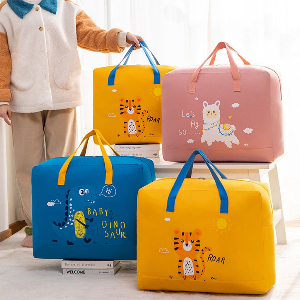 Adorable Baby Dinosaur-Themed Cloth Organizer and Storage Handbag – Portable, Lightweight, and Multi-Functional Nursery Storage Solution for Baby Essentials, Toys, Diapers, and Clothes - Random Color