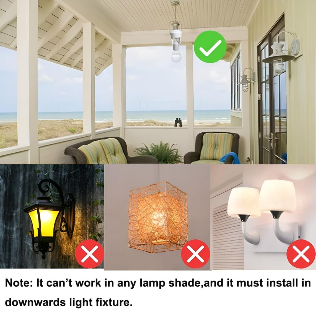 Infrared Motion Sensor Lamp Holder – 360° Smart Light Socket with Automatic On/Off Detection