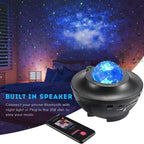 Colorful Starry Sky Galaxy Projector Nightlight Child Bluetooth USB Music Player Star Night Light Romantic Projection Lamp Gifts(with remote )