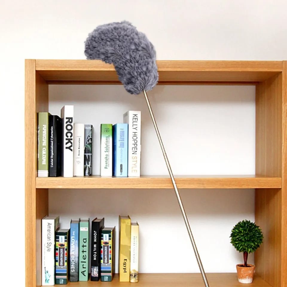 Premium Microfiber Duster – Extendable, Washable, High-Density Dust Cleaner for Home, Car & Office | Easy Cleaning for Fans, Shelves & Hard-to-Reach Areas