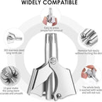 Manual Nose & Ear Hair Trimmer – Stainless Steel Precision Trimming Tool for Safe and Painless Grooming