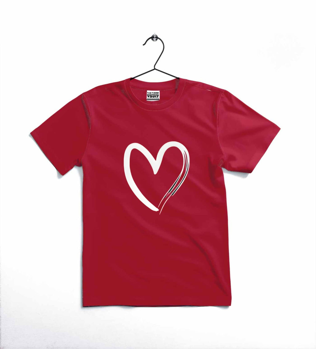 Heart Printed Kids T-Shirt – Soft Cotton Casual Tee for Toddlers & Kids