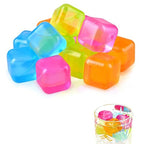 10PCS Reusable Ice Cubes – Random Shapes Multi-Color Collection