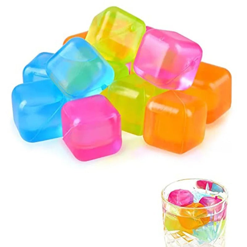 10PCS Reusable Ice Cubes – Random Shapes Multi-Color Collection
