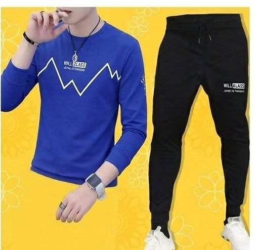 Printed T-Shirt and Trouser Summer Track Suit for Men & Boys – Comfortable Casual Two-Piece Outfit, Soft Breathable Fabric