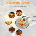 2 IN 1 FRYING TONG | Imported Small Multi-functional 2 in 1 Fry Tool Filter Spoon Strainer With Clip, Oil Frying BBQ Filter Stainless Steel Mesh