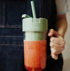 Professional Mini Juicer – Portable Blender & Smoothie Maker with Built-In Straw | Compact Fruit Extractor for Travel & Home Use ~ Random Color