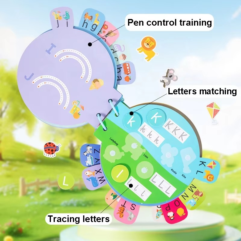 My Alphabet Busy Book – Interactive Learning Kit for Kids with Magnetic Letters & Activity Pages