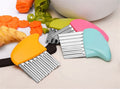 French Fry Crinkle Cutter – Stainless Steel Wavy Slicer Knife for Potatoes, Vegetables & Fruits | Easy Grip Chopper Tool for Kitchen Cutting & Garnishing