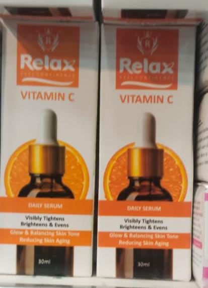 Relax Vitamin C Daily Serum - 30ml | Visibly Brightens, Evens Skin Tone, and Reduces Aging Signs for a Radiant, Youthful Glow