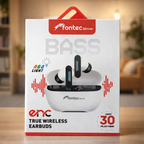 Fontec Winner True Wireless Earbuds – Bluetooth 5.3 Gaming Airbuds with ENC Noise Reduction, RGB Light & Up to 30 Hours Playtime (White)