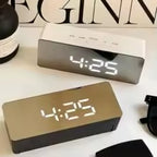Digital LED Mirror Alarm Clock Modern Display With Time Temperature And Daily Use Convenience (Random Color)