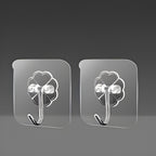 Transparent Self-Adhesive Wall Hooks – Strong Hold, No Drill, Damage-Free Hanging (Pack of 10)