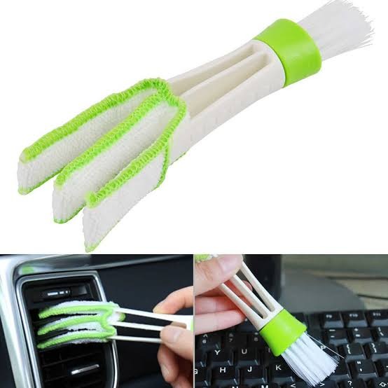 2-in-1 Car Air Conditioning Vent Cleaning Brush - Multi-Functional Microfiber Detailing Tool