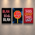Set of 3 Premium Wall Art Photo Tiles – Modern Home Decor Sets 8x11