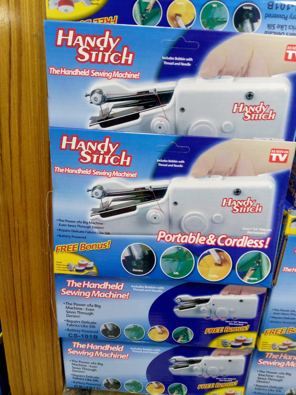Handy Stitch – Portable Cordless Sewing Machine for Quick Repairs on All Fabrics | Best Quality Sewing Portable Machine