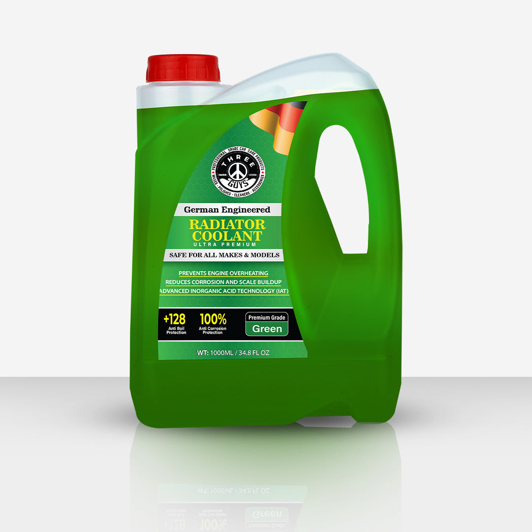 THREE GUYS Radiator Coolant – Premium Grade Green | Anti-Corrosion & Overheating Protection | Inorganic Acid Technology (1L)