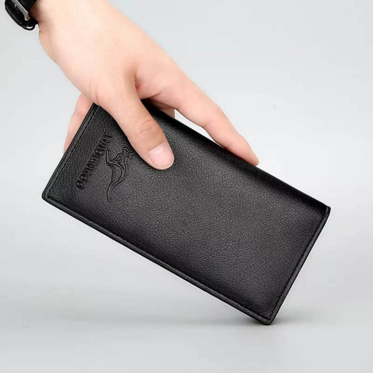 Kangaroo Long Bifold Wallet with RFID Protection – Slim Stylish Wallet for Men & Women