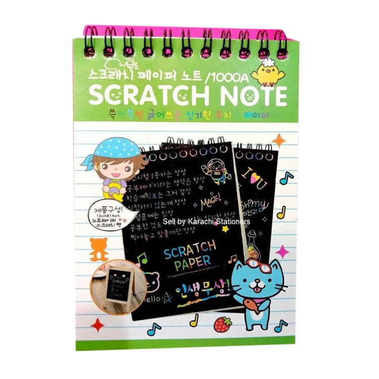 Scratch Note Pad -   Rainbow Drawing Draft Books for Children (random book)