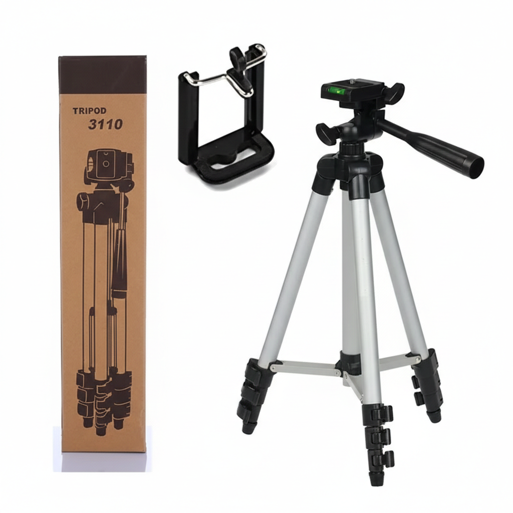 Professional Tripod Camera and mobile Stand with Cover Adjustable Aluminium Lightweight Camera Stand Tripod