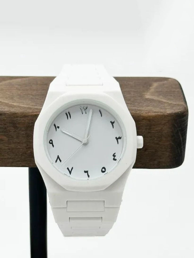White Aura Couple Watch – Elegant Matching Timepieces, Stylish Fashion Accessories for Men and Women- Without Box