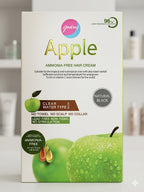 Godrej Apple Ammonia-Free Hair Cream Apple Hair Color Cream Gentle Formula Provides Rich Color Smooth Application Long Lasting (Natural Black)