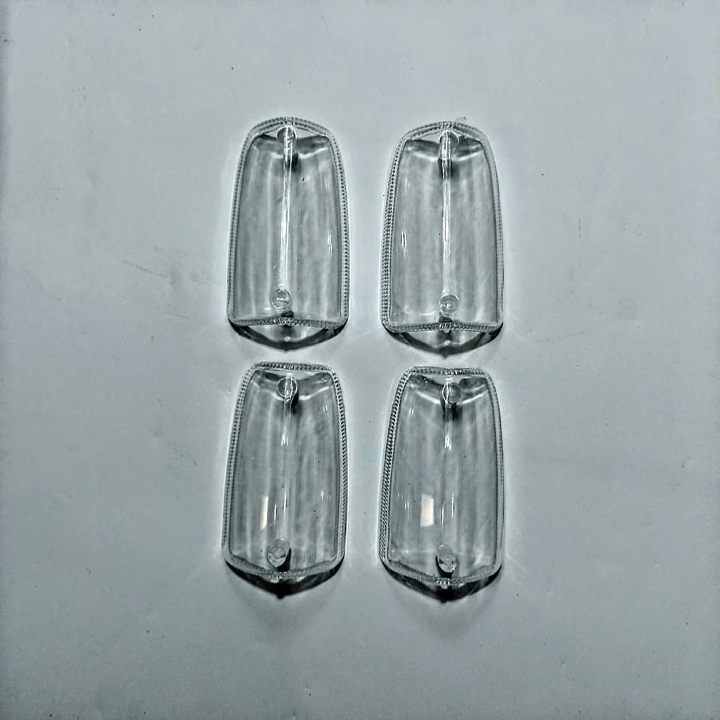 Premium Indicator Cover for 70cc Bikes – Crystal White & Smog