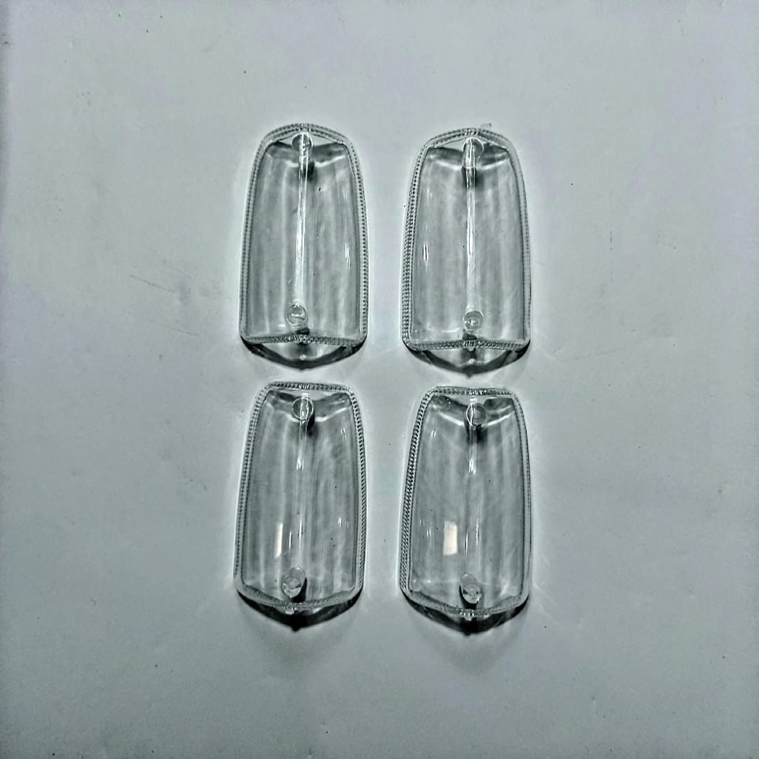 Premium Indicator Cover for 70cc Bikes – Crystal White & Smog