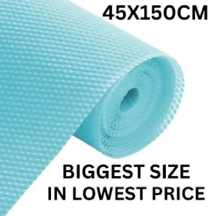 Refrigerator Mats Shelf Liners, 45 ×150cm Plastic Refrigerator Liners Washable Can Be Cut Waterproof Refrigerator Pads Fridge Mats Drawer Table Placemats (1 Roll Multicolors)
