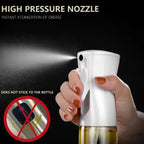 Edible Oil Spray Bottle | 220ml Glass Bottle | With Brush | Refillable | For Air Fryer, Baking & Grilling ( Random Colour)