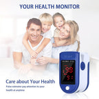 Fingertip Pulse Oximeter Blood Oxygen Saturation Detector Pulse Rate Monitor Portable Oximeter with Fingertip Puls Rate Monitor Portable Oximeter