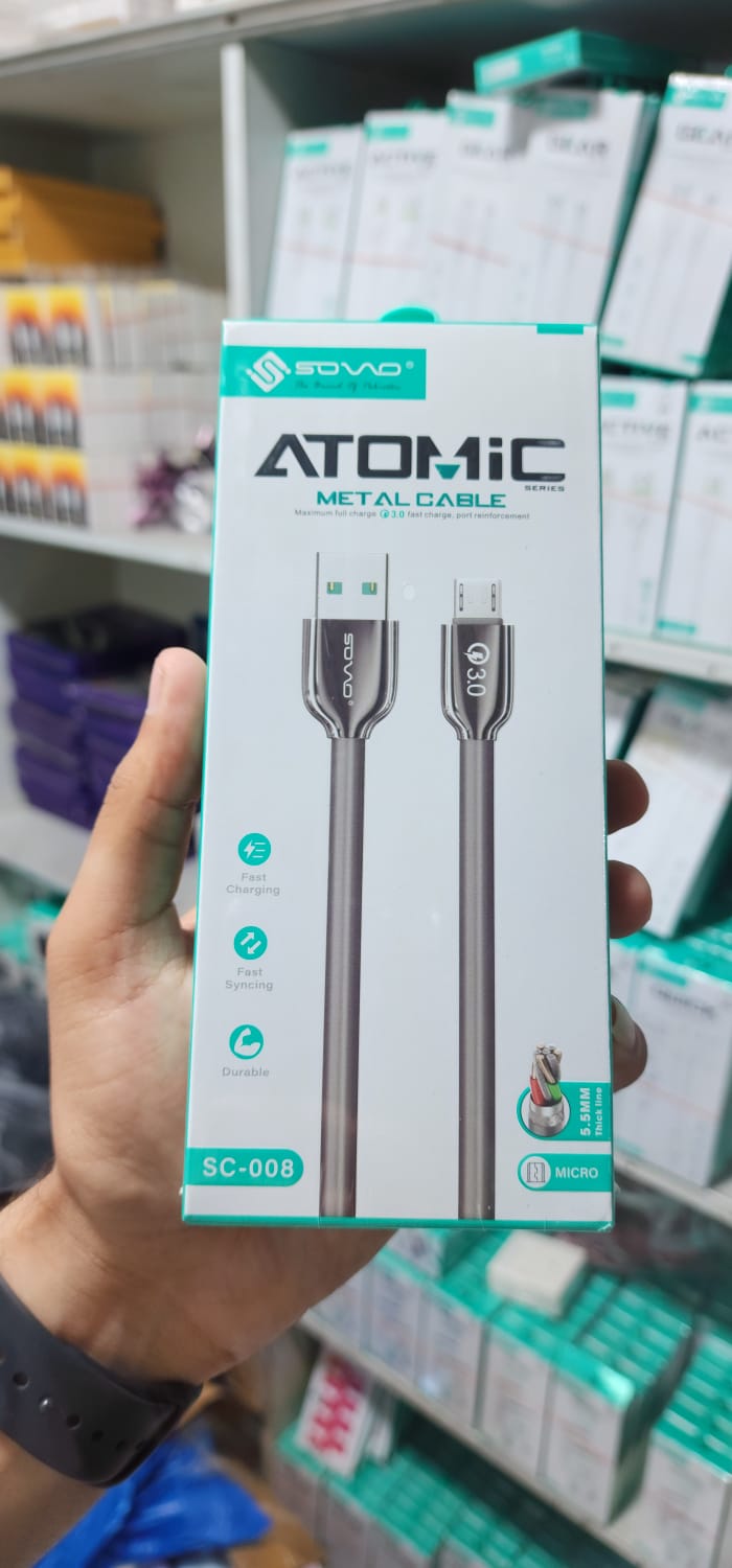 Atomic Fast Charging USB Cable – High Quality Durable Data Cable