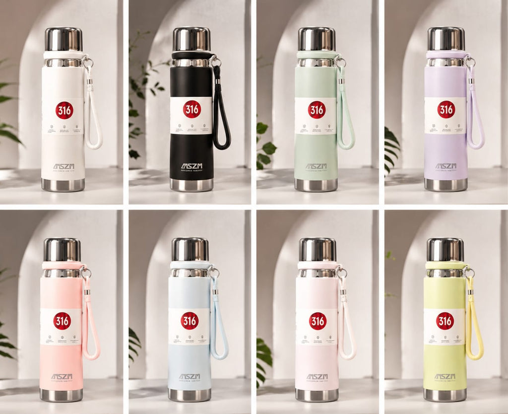Premium SZM 750ml Stainless Steel Water Bottle Leakproof | Random Color