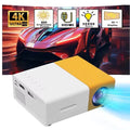 Portable YG300 Mini LED Projector A1 LED LCD Mini Video Projector – International Version | Compact Home Theater | White & Yellow