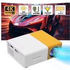 Portable YG300 Mini LED Projector A1 LED LCD Mini Video Projector – International Version | Compact Home Theater | White & Yellow