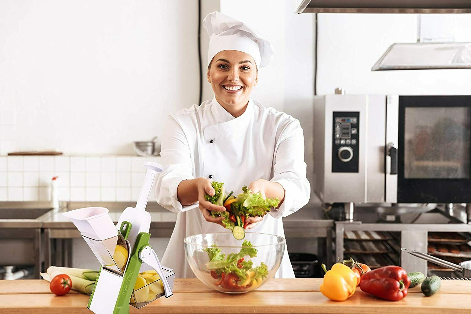 4 In 1 Vegetable Cutter Chopper Adjustable Multi-function  Cutter Vertical Vegetable Cutter Kitchen Shredder Grater Artifact(random color )