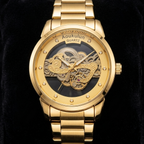 Luxury Skeleton Dial Quartz Watch For Men Elegant Stainless Steel Design | Non Waterproof | Without Box