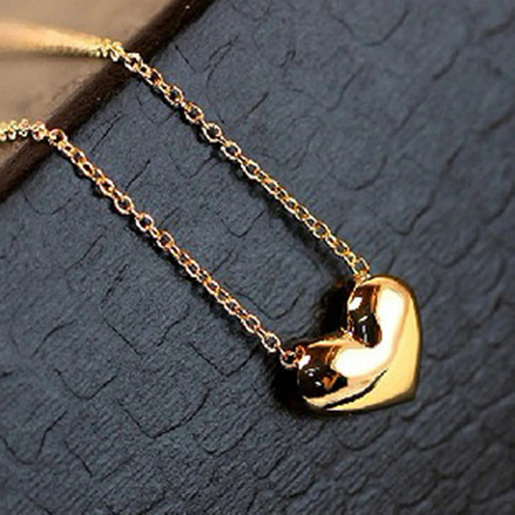Stainless Steel Heart Shape Necklace |  Love Heart Pendant Necklace | Girls &amp; Women Fashion