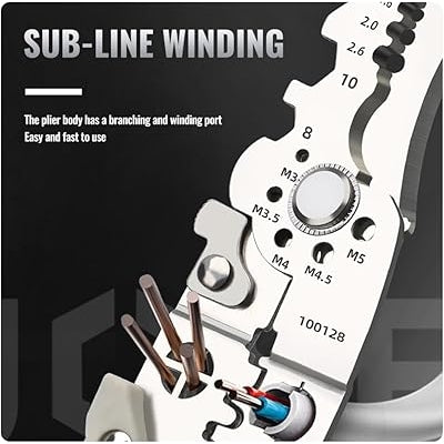 Multi-Function Wire Stripper and Cutter – 10-in-1 Electrical Hand Tool with Cutting, Stripping, Crimping & Screwdriver Functions (Random Color)